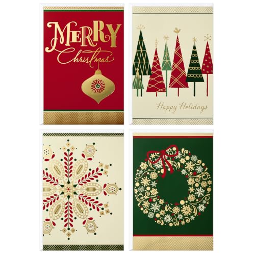 Image Arts Elegant Christmas Cards, Assorted 24-Pack (Happy Holidays)