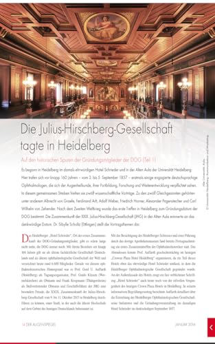 DER AUGENSPIEGEL - Zeitschrift für Klinik und Praxis