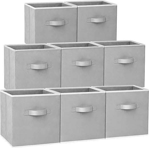 13x13 Large Fabric Collapsible Storage Bins with Dual
