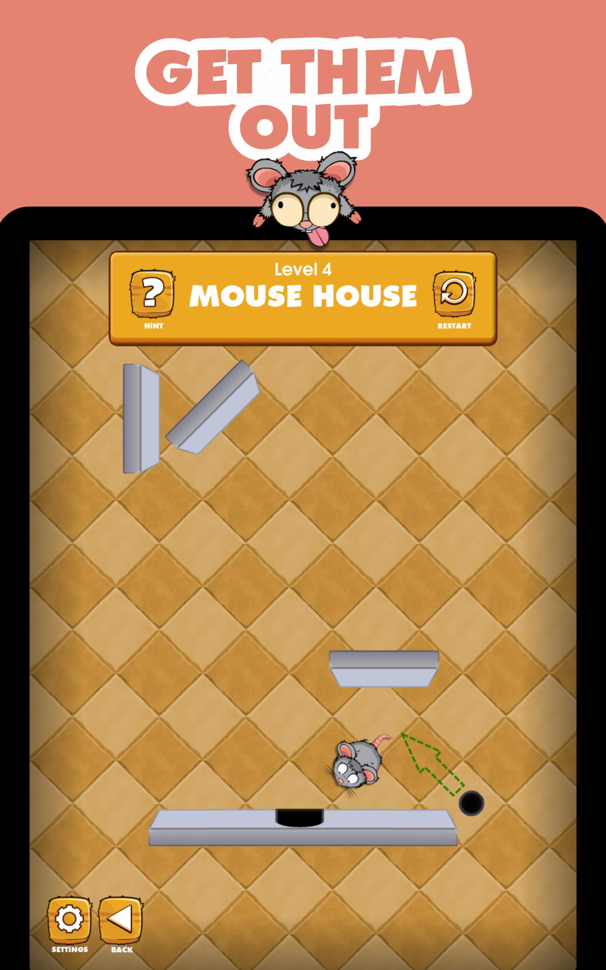 Mouse House Physics Game - Simple Game with Angles & Logic. Easy to ...