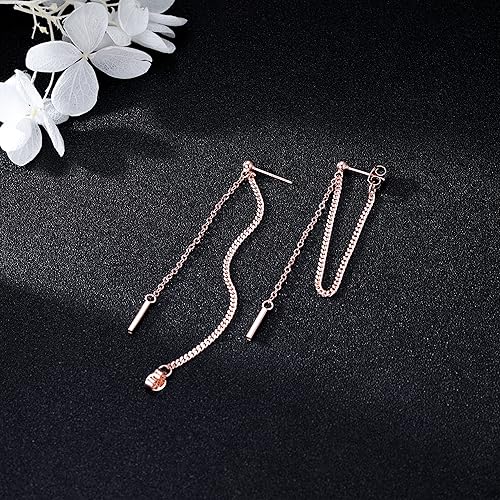 Miniatura 8 de SLUYNZ Pendientes colgantes de plata de ley 925 para mujeres y adolescentes y niñas Plata de ley Sin gemas