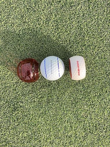 Miniatura 7 de Ayuda de entrenamiento para poner pelotas de golf (paquete de 3)  Sistema de entrenamiento de golf para práctica verde o esterilla  Entrenador de