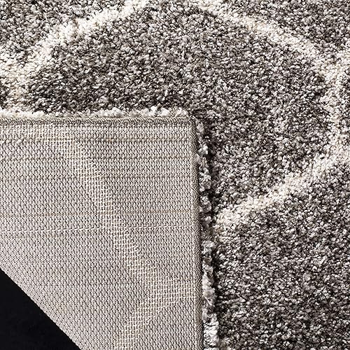 Miniatura 6 de Safavieh Hudson Shag Collection Tapete marroquí con patrón conopial, no desprende pelusa, para sala de estarhabitacióncomedorentrada, afelpado,