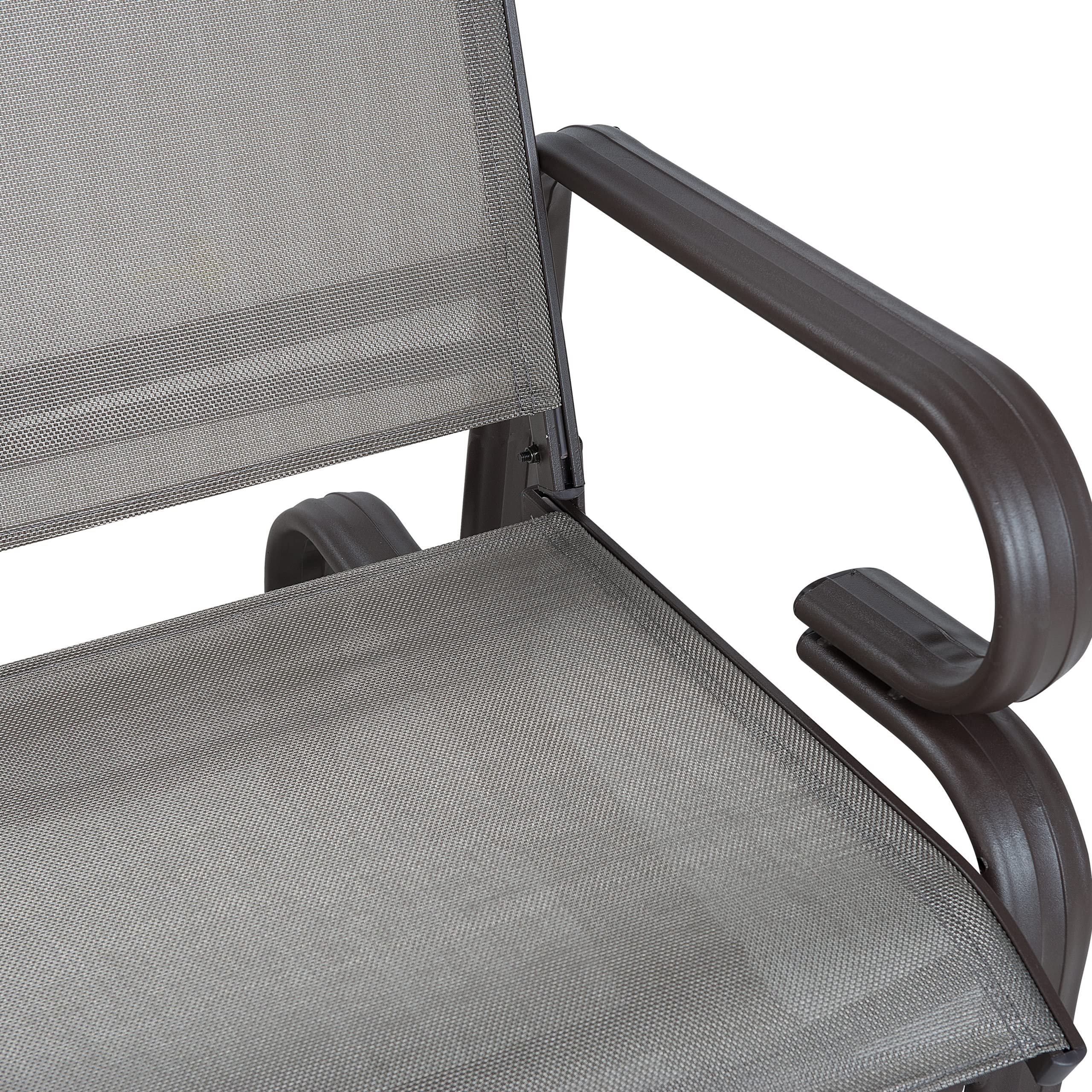 Beliani Chaise Fauteuil à Bascule en Aluminium et Textile Marron Confortable Durable et Élégante pour Salon Jardin ou Terrasse au Style Moderne