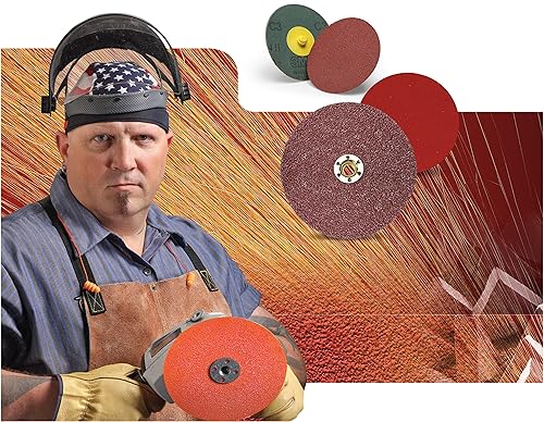 Miniatura 5 de 3M Disco de fibra 987C - Disco de molienda de metal de grano 36+ - Grano de cerámica con forma de precisión - para amoladoras angulares - 7 pulgadas