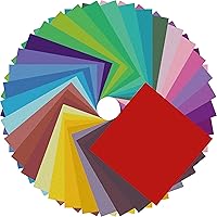 BUBU Double Sided Origami Paper - 200 Sheets 20 Vibrant Colors 6 Inch Squares for Beginners Kids Crafts