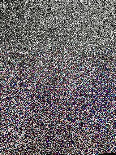 Miniatura 7 de Jazmin - 10183 - Tela de encaje de malla elástica en color negro degradado de dos tonos