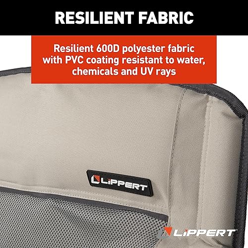 Miniatura 5 de Lippert Scout Silla plegable para exteriores para camping, plegable, marco de tubo de acero, poliéster 600D, revestimiento de PVC resistente a los