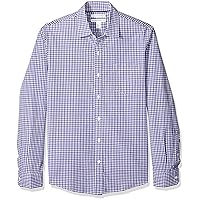 Amazon Essentials Camicia in Popeline a Maniche Lunghe Slim Uomo