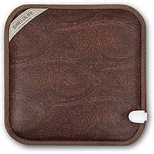 Heated Seat Cushion for Chair, Office &ndash; Far Infrared Heating Pad with 99% EMF Blocking &ndash; Leather Electric Chair Pad for Back & Hip Pain Relief &ndash; TheraPad by Shield Life