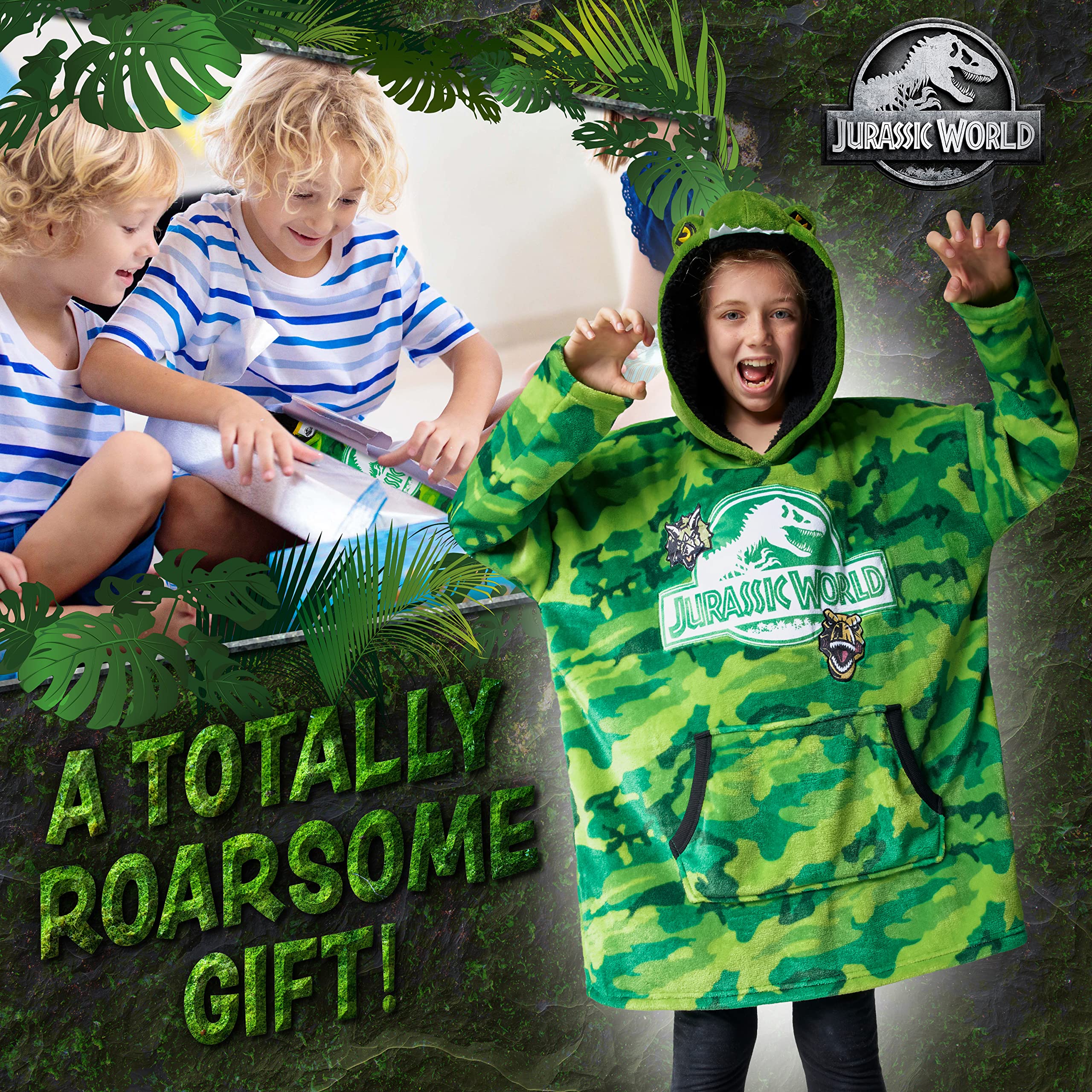 Jurassic World Felpa Bambino Dinosauro - Felpe oversize in Pile