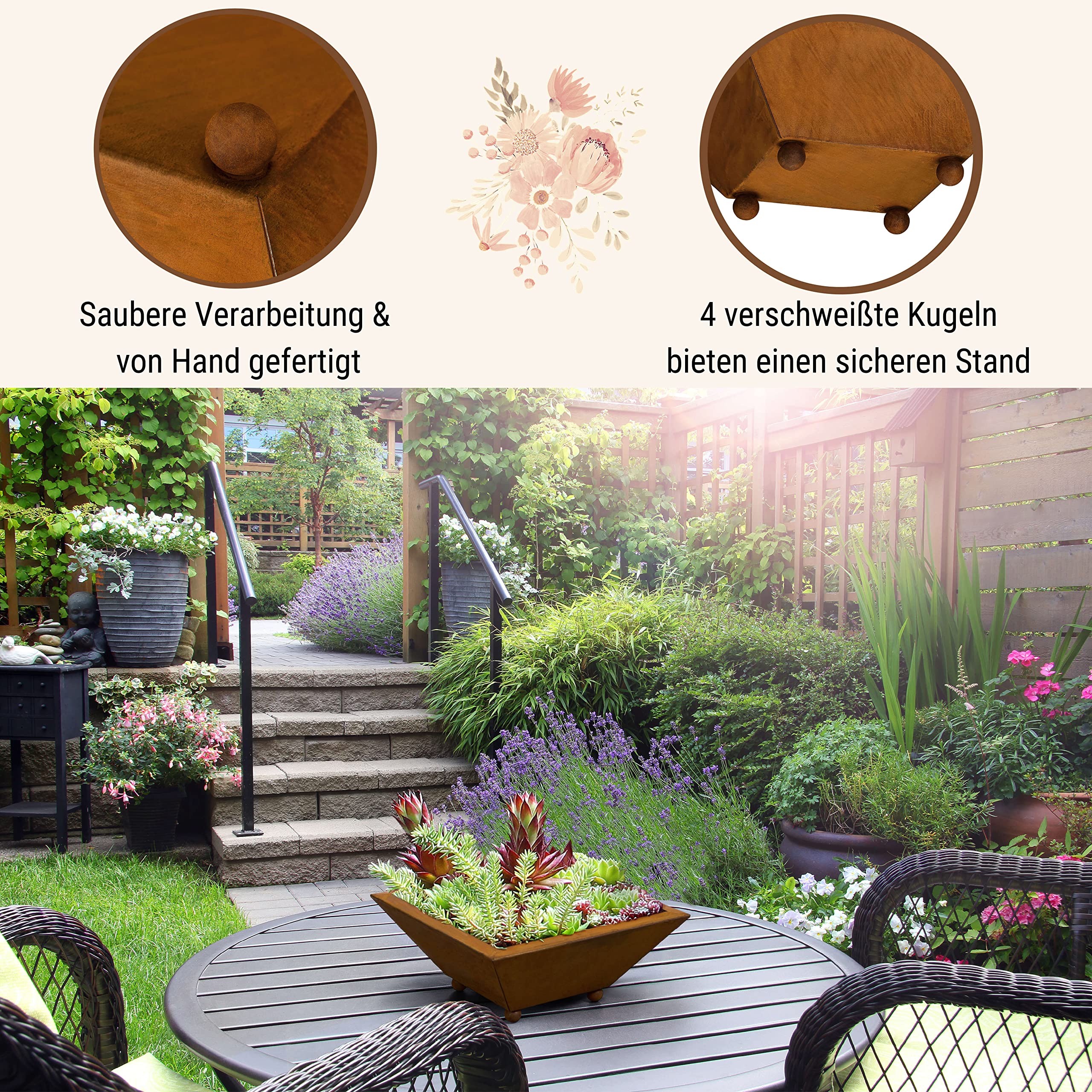 Colonne De Décoration De Jardin Avec Bol – Rostikal