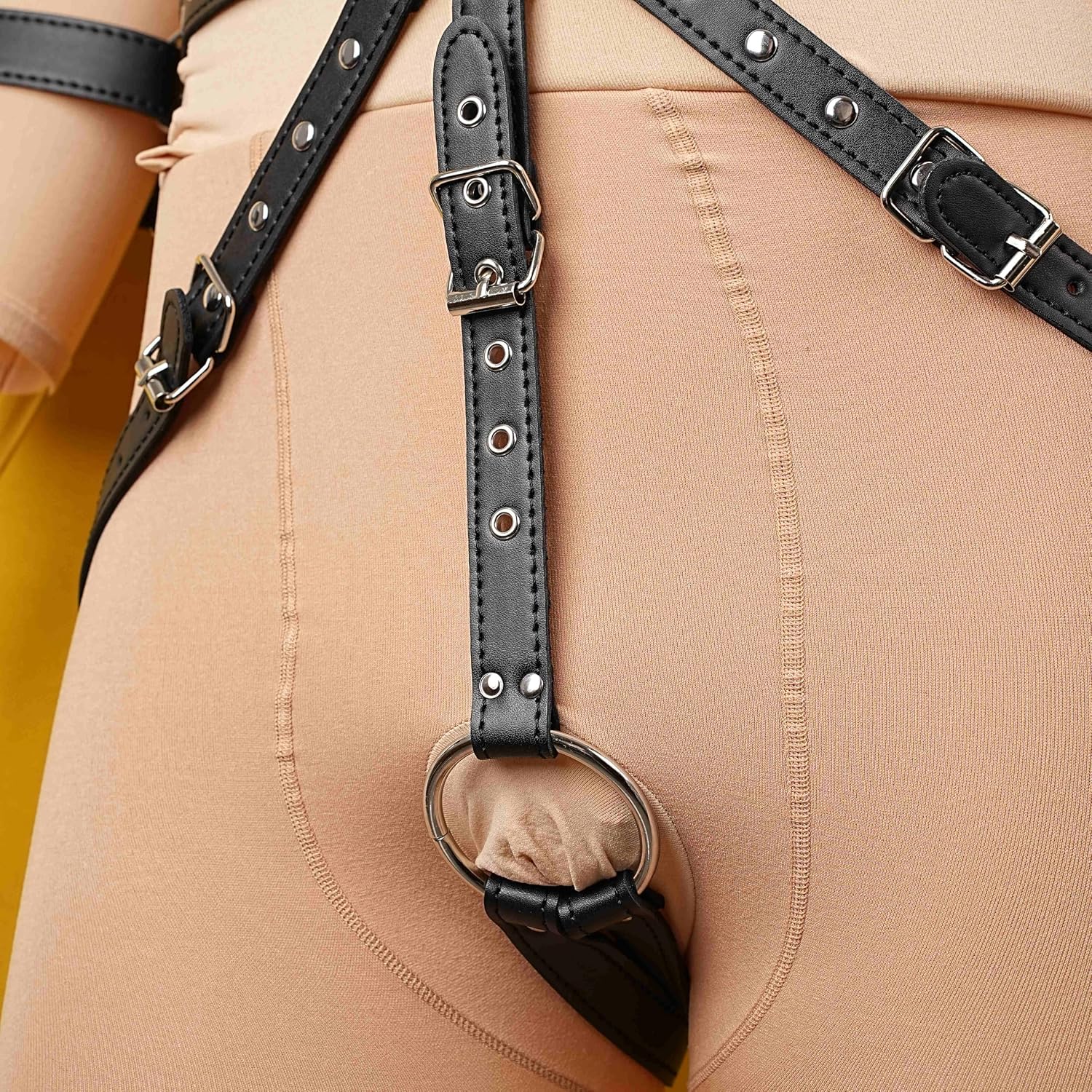 PU Leather Harness For Men Adjustable Buckle Body Chest Belt Cosplay Nightclub Sexy Punk Chest Belt Clubwear