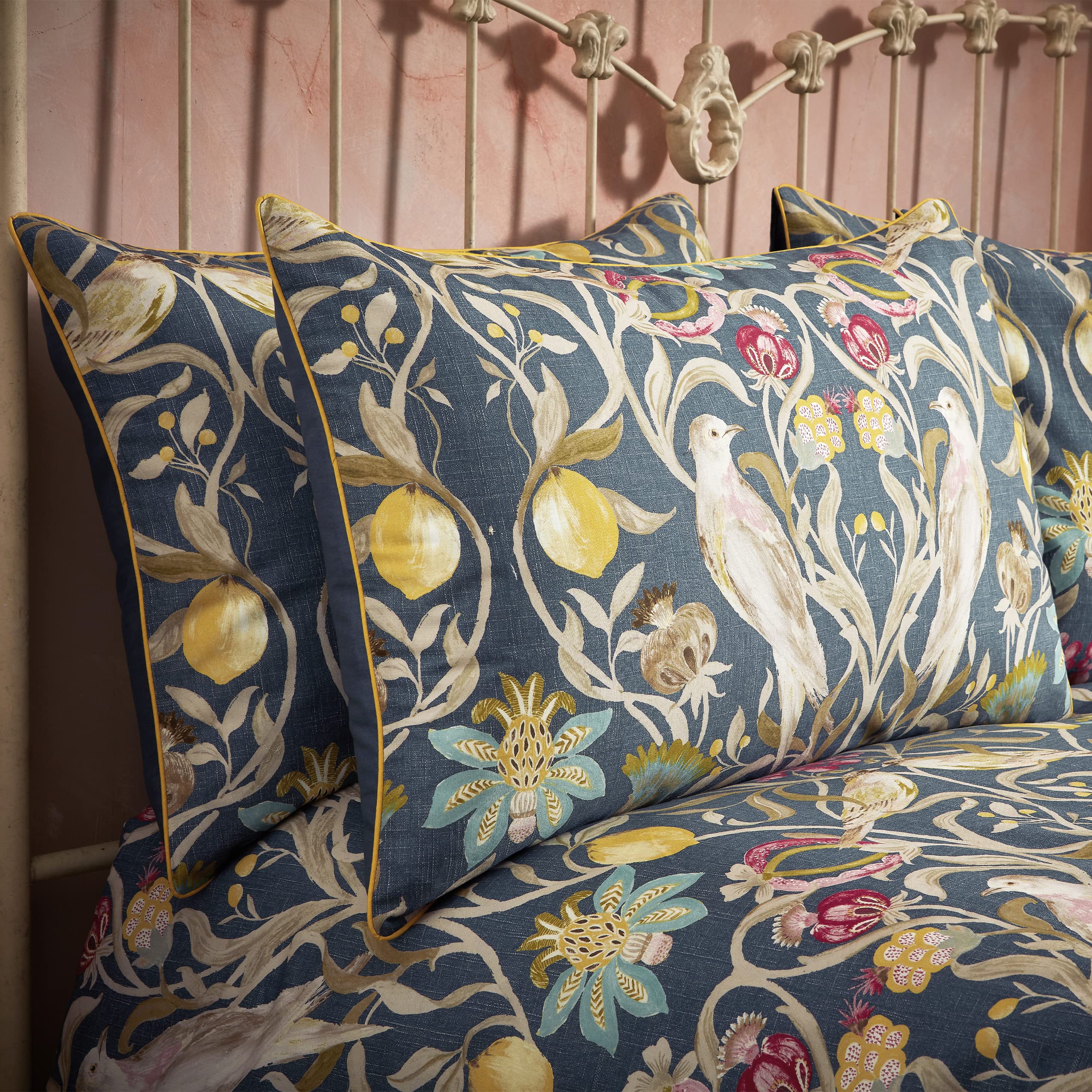 Edinburgh Weavers Navy Ew By Liberty Pillowcase Pair,,50 X 75Cm