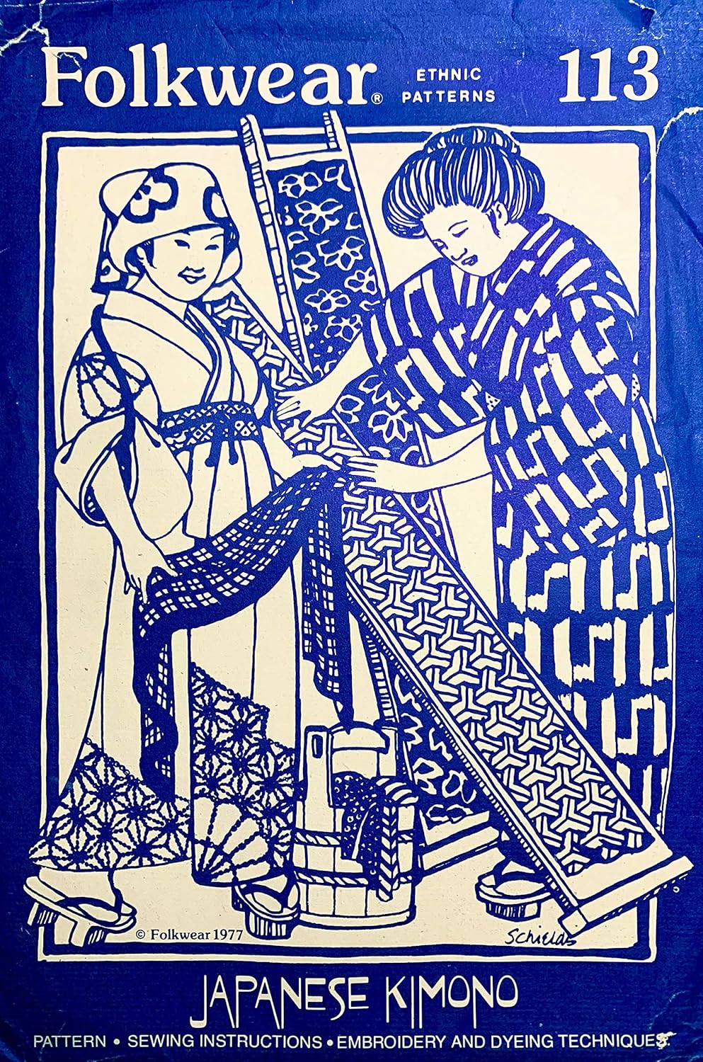 Japanese Kimono Pattern: Folkwear 113