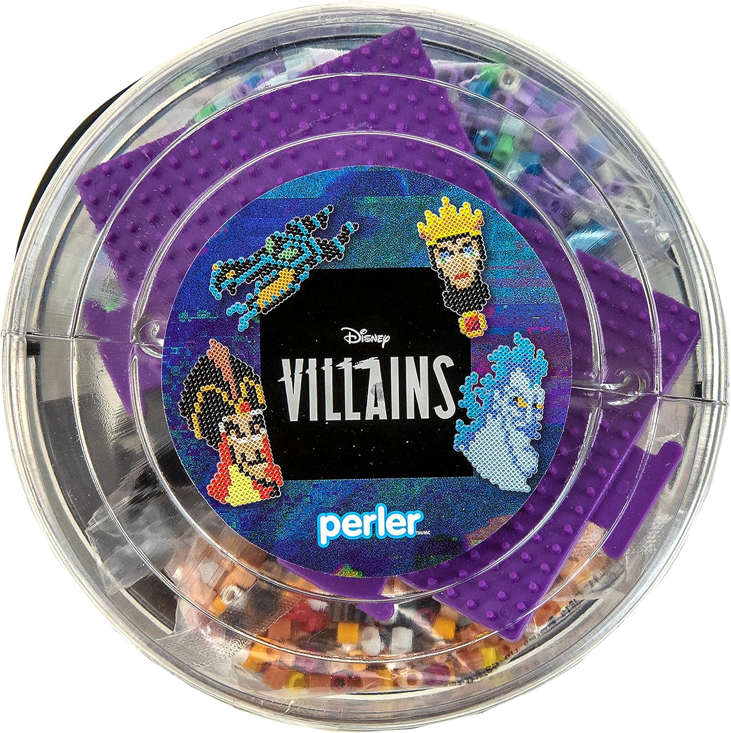 Perler Disney Villain Kid's Craft Bucket, Pattern Sizes Vary, Multicolor 8505
