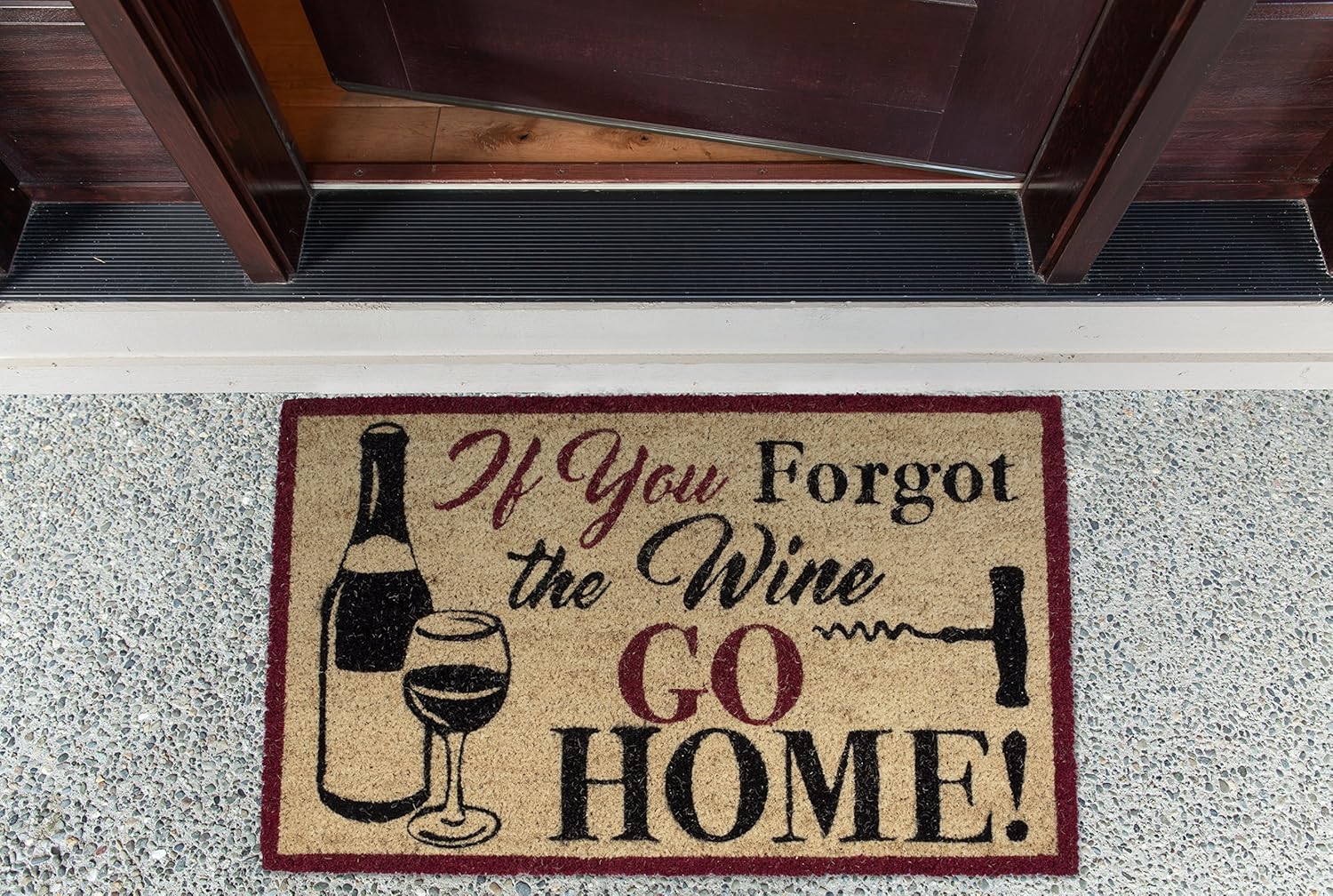 Tор Brаndѕ DII Natural Coir Doormat, Fun Greeting Mat, Forgot The Wine, 18x30 🛒 Flаѕh Sаlе DII Natural Coir Doormat, Fun Greeting Mat, Forgot The Wine, 18x30