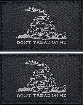 JBCD 2 Pack Gadsden Flag Patch Dont Tread On Me Flags Tactical Patch Pride Flag Patch for Clothes Hat Patch Team Military Patch