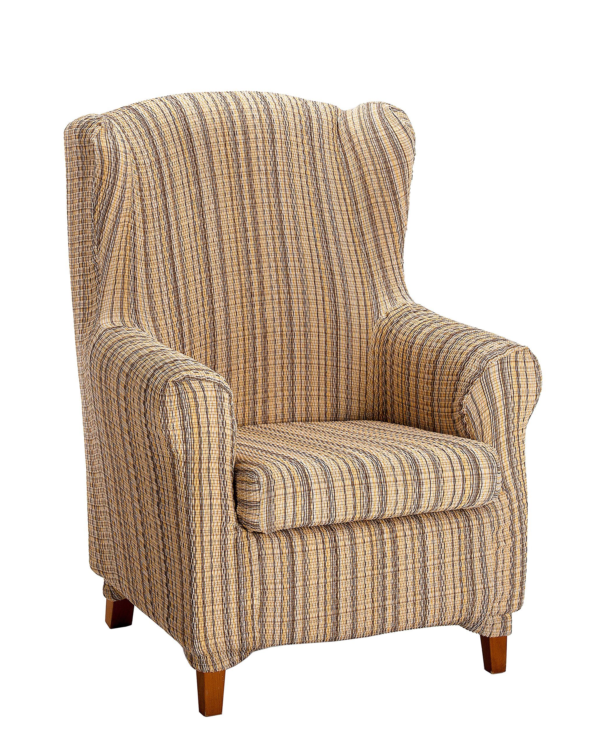 Funda de sillón orejero Martina Home Mejico reversible dúplex de 70 a 100 cm ancho