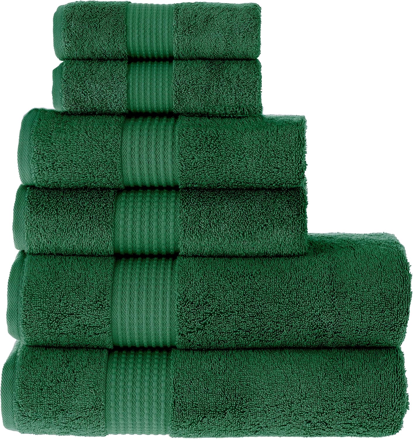 Maura Basics Performance Bath Towels Set with Hanging Loop