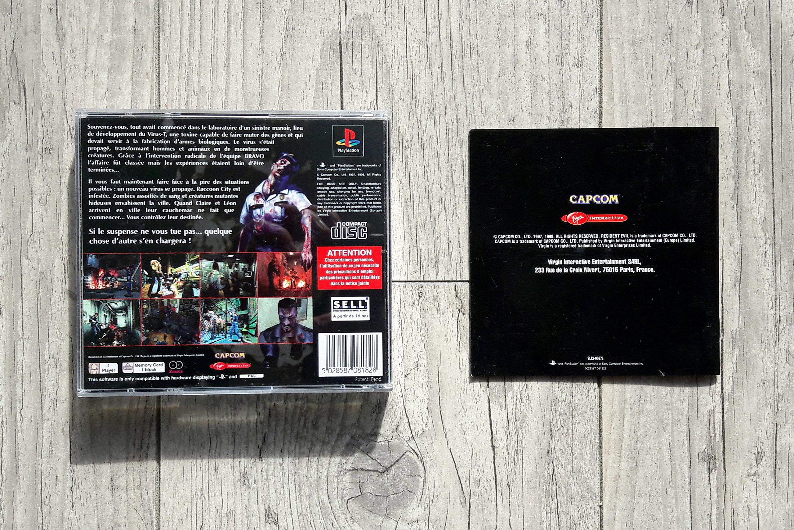 Resident Evil 2 Sur PS1 - Version Française PAL, Jeu Rétro D'occasion