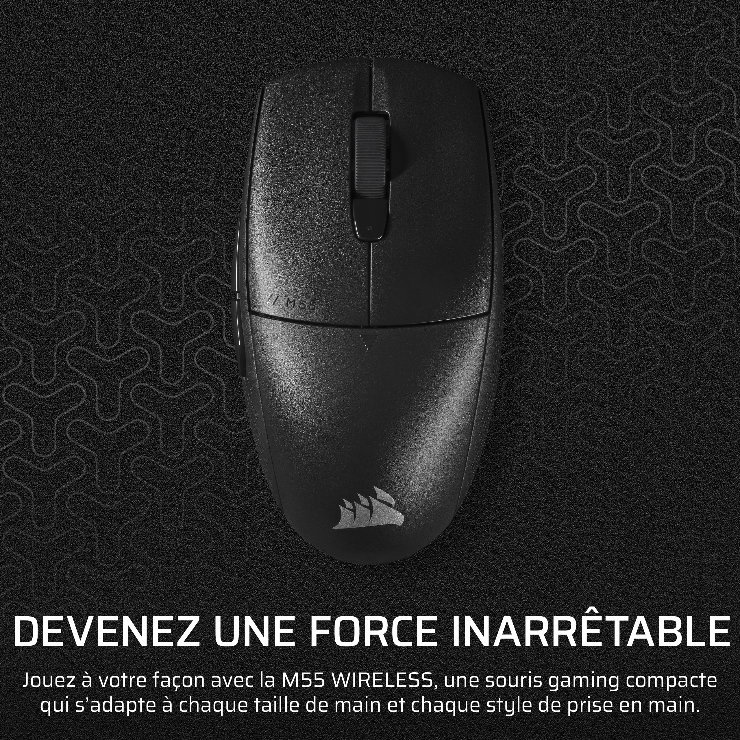 Corsair M55 Wireless Souris de Jeu FPS Légère – Noir