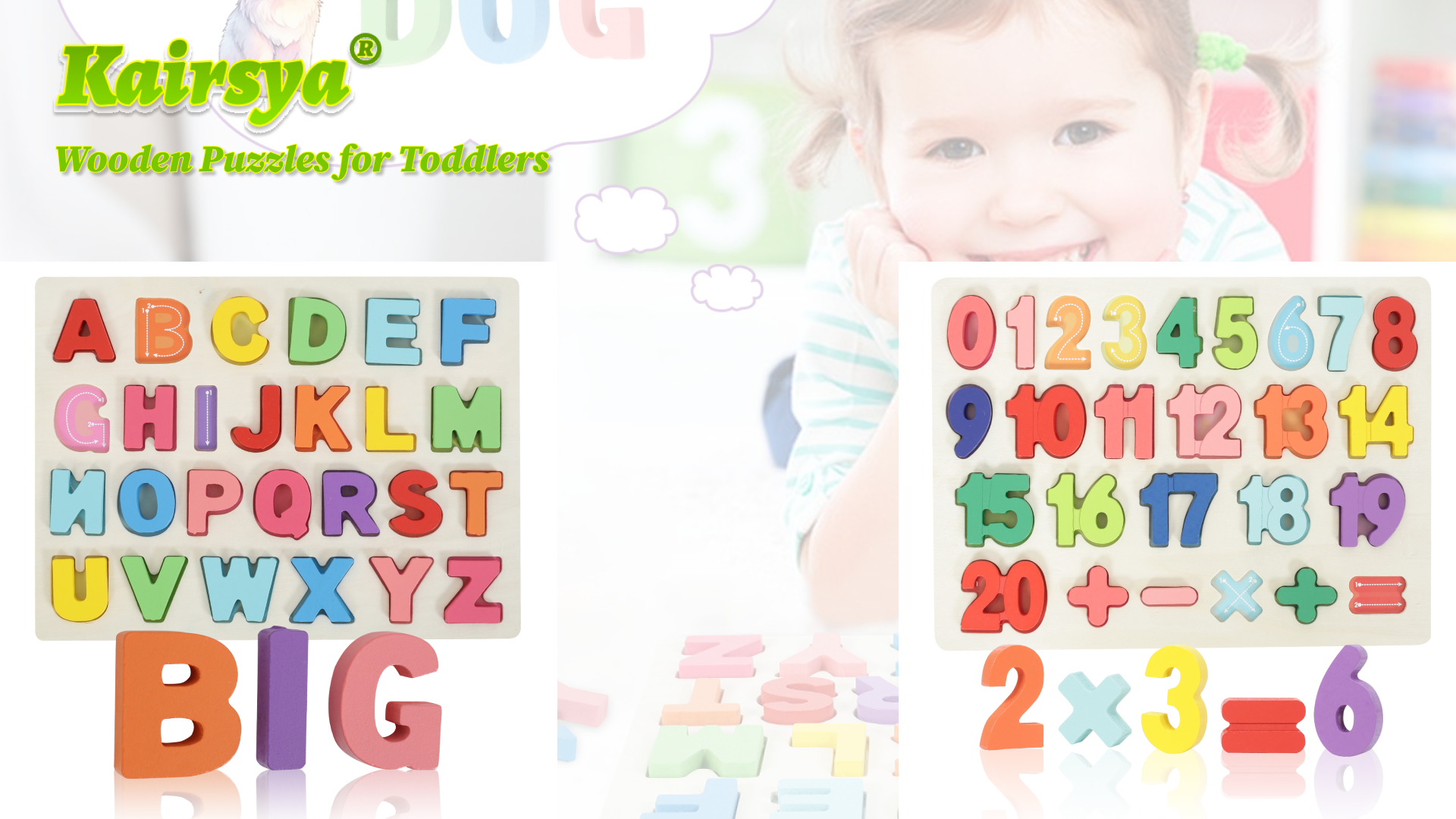 Amazon.com: Kairsya Alphabet Puzzle - montessori Wooden Puzzles
