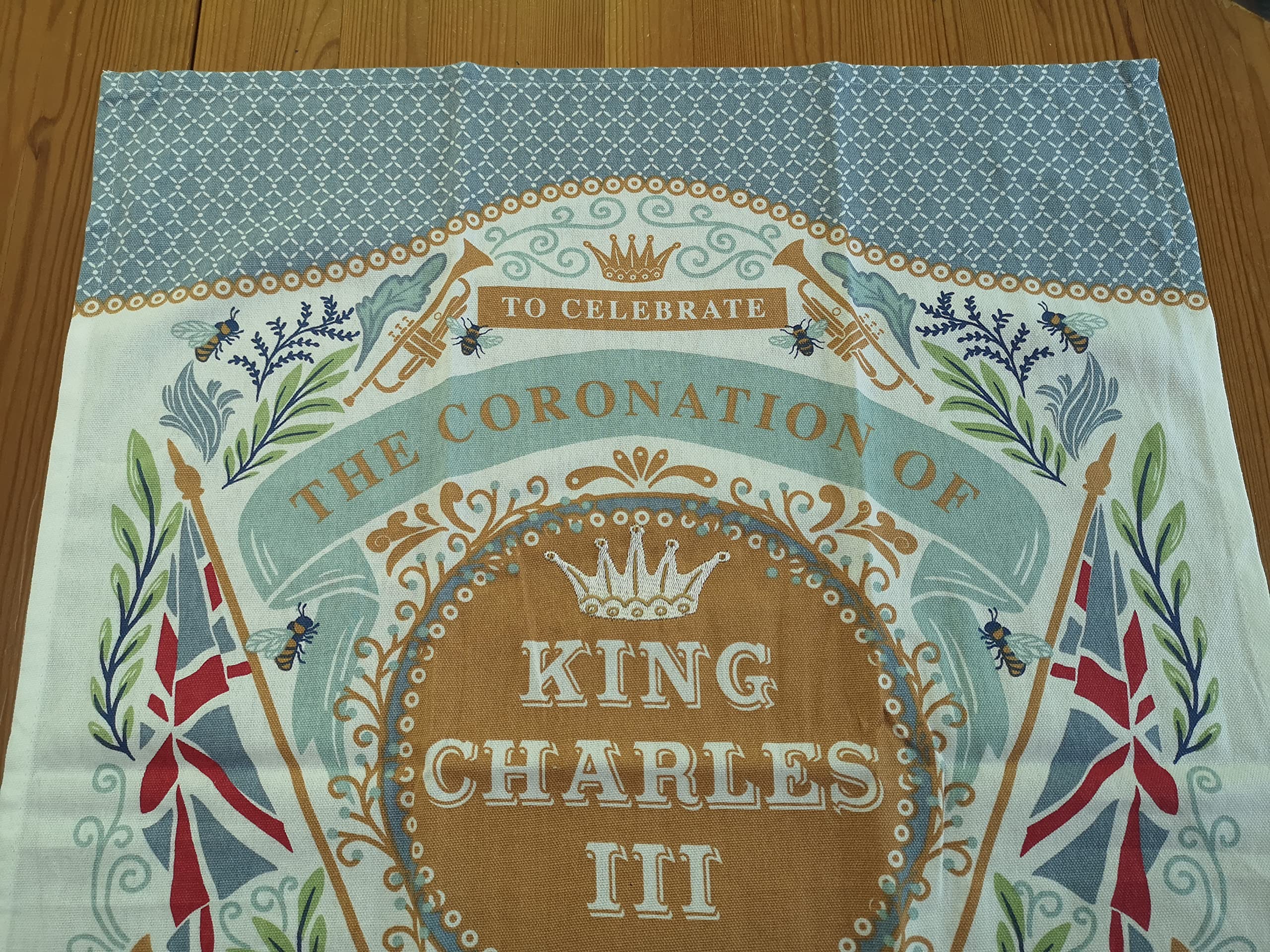 Ulster Weavers King Charles III Coronation 100% Cotton Tea Towel - Multicoloured - Limited Edition, Approx. 48 x 74 cms - Traditional Floral Embroidered - Image 3
