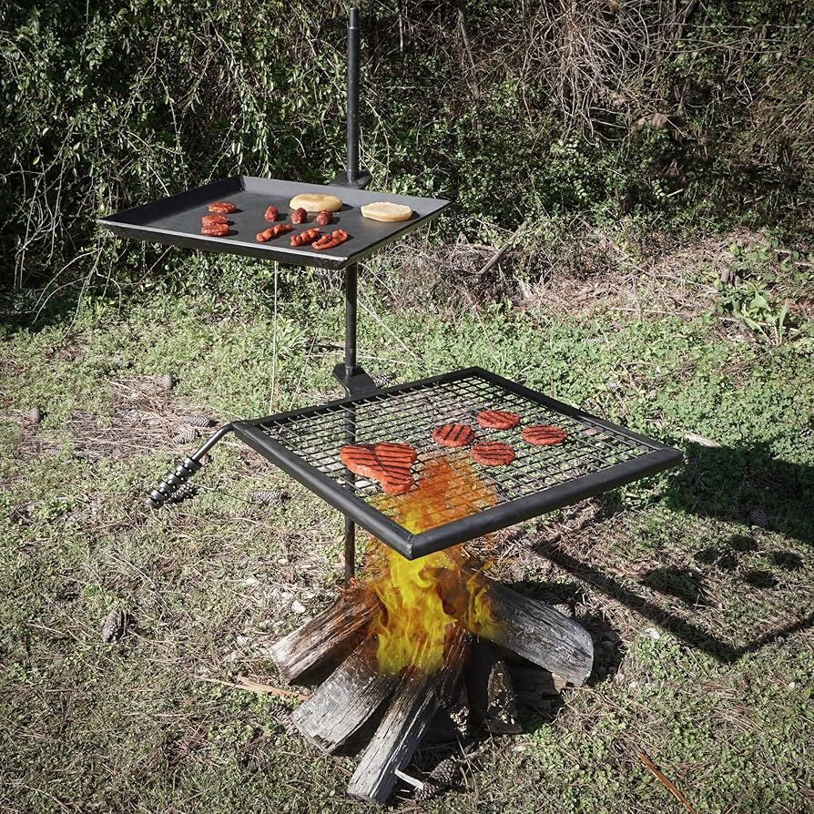 Amazon.com : TITAN GREAT OUTDOORS Adjustable Swivel Grill