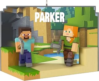 Hallmark Keepsake Personalized Christmas Ornament, Minecraft My World Text, Gifts for Gamers