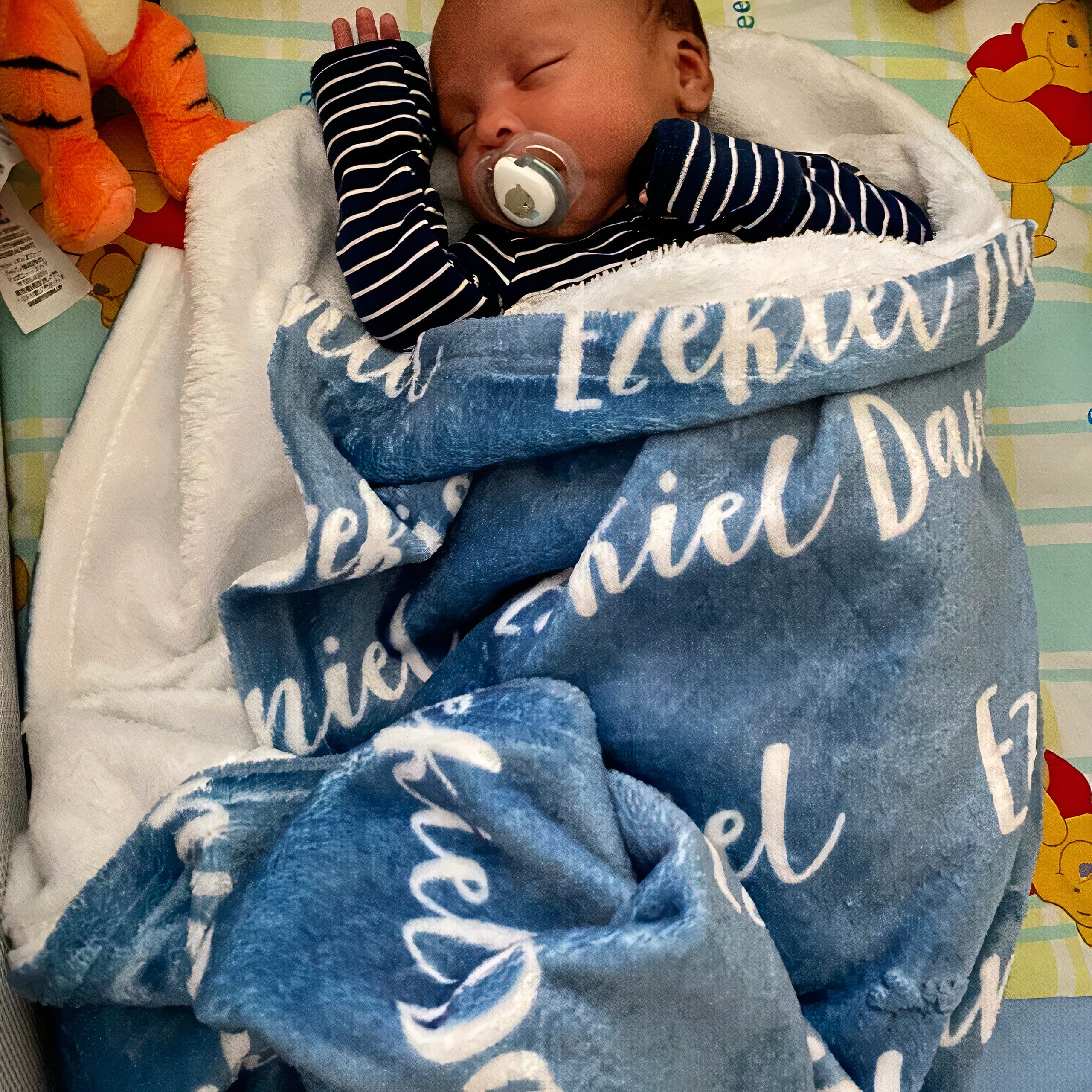 Personalized Baby Blanket for Newborns, Customized Baby Blanket with Name for Boys Girls, Custom Blankets With Name For Adult, Gift For Children Baby Birthday, Baby Blanket With Name Boy