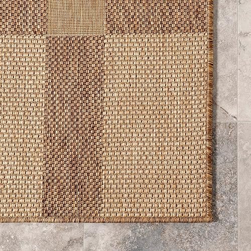 Miniatura 4 de nuLOOM Natasha - Alfombra casual a rayas para interiores y exteriores, 5 x 8 pies, color beige