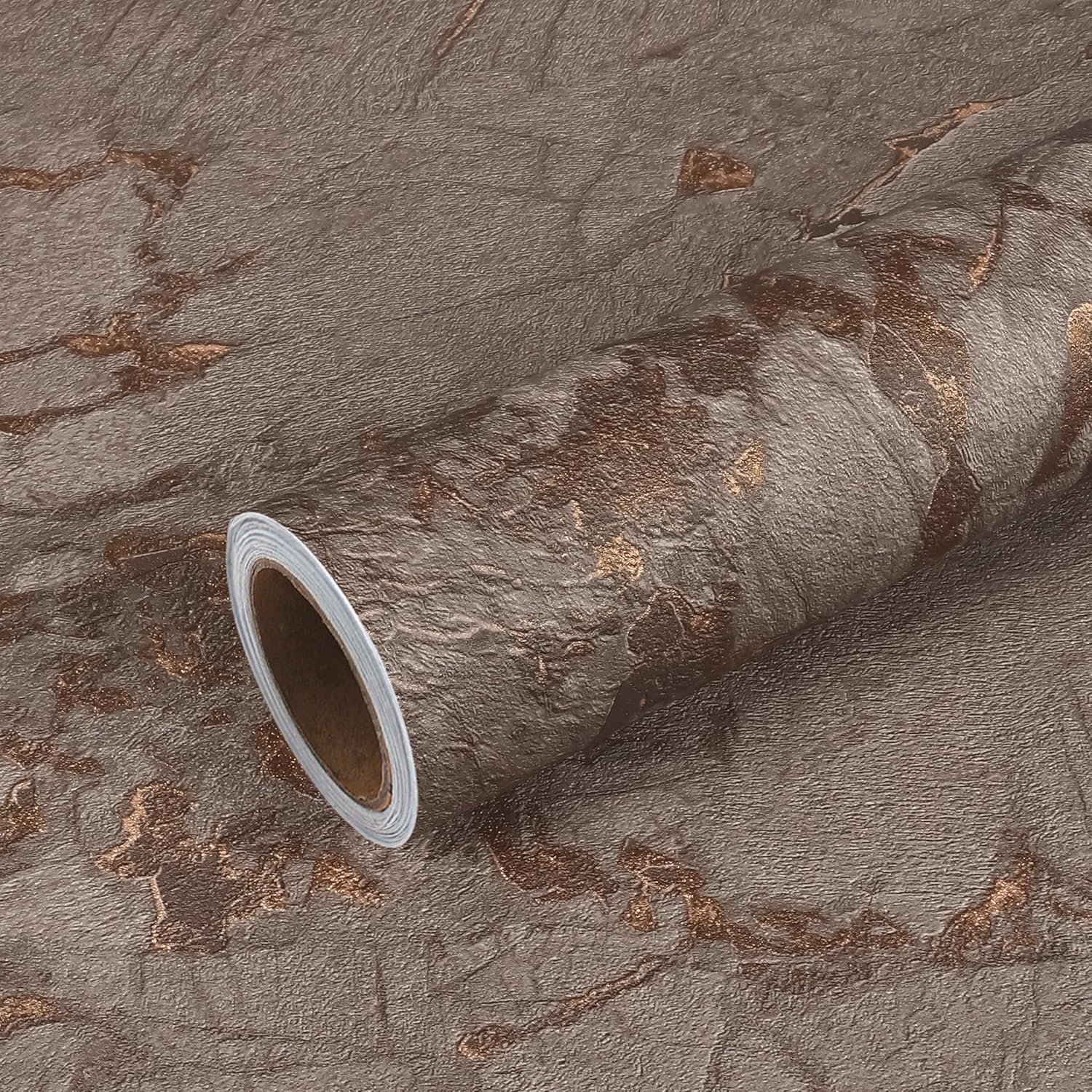 VEELIKE Luxury Bronze Brown Marble Countertop Contact Paper Peel and Stick Countertops Waterproof Thick Marble Wallpaper 15.7''x354'' Self Adhesive Countertop Covers for Kitchen Countertop Vinyl Wrap