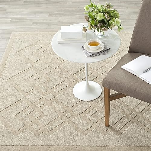 MARTHA STEWART x SAFAVIEH MSJ5421A - Alfombra de lana hecha a mano de 8 x 10 pies, color gris pardogris