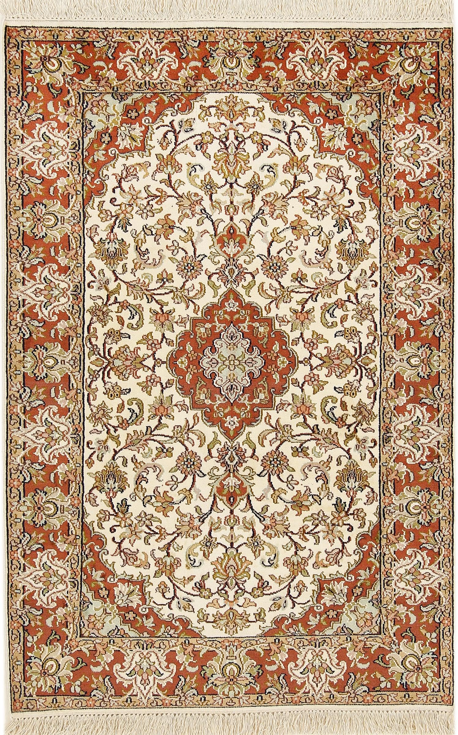 Kaszmir Jedwab 81x122 Ręcznie tkane Dywan orientalny Dywan Jedwab Indie
