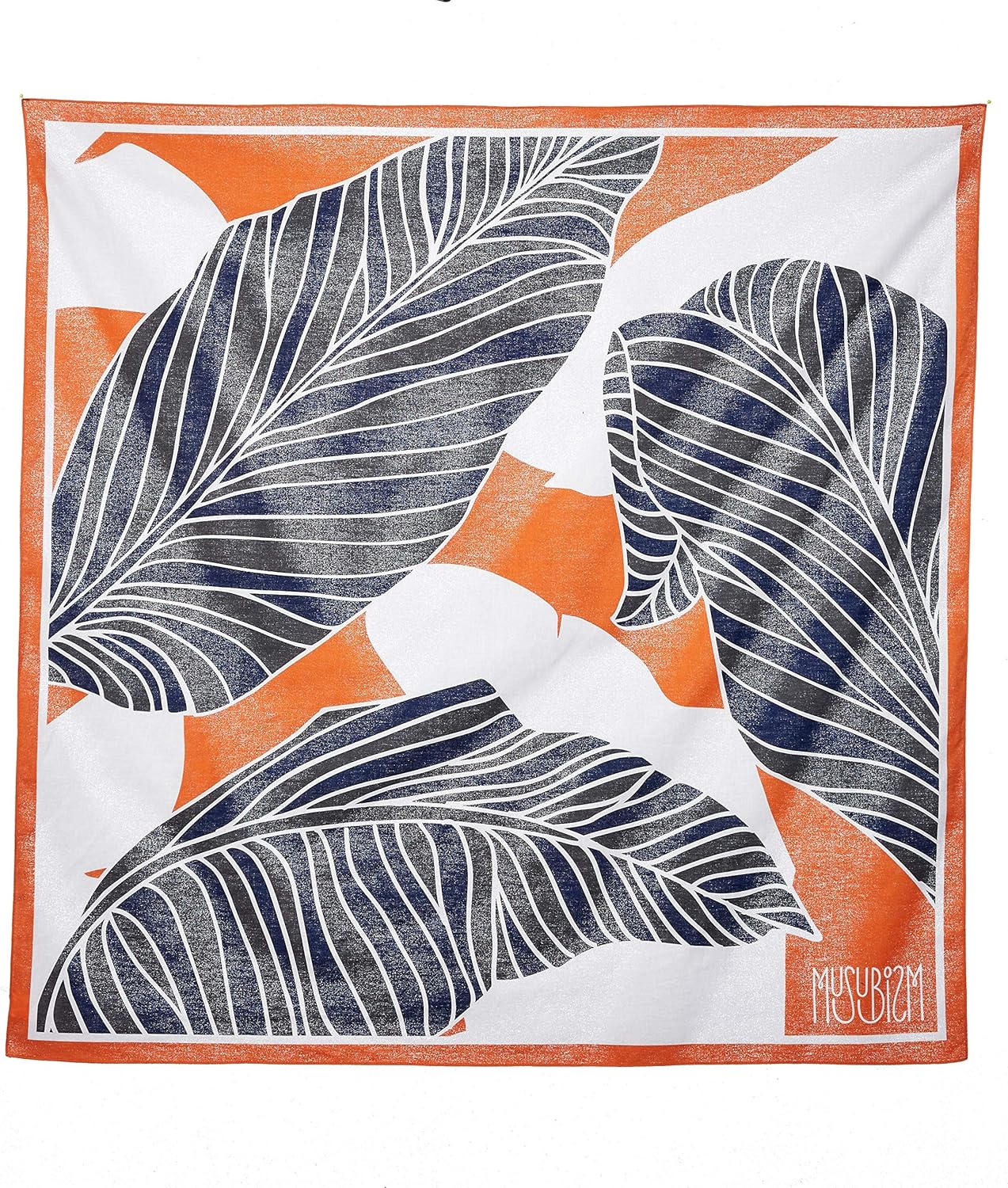 Musubism Large Furoshiki Japanese Wrapping Cloth, Eco Bag Reusable Gift Wrap, 100% Cotton, 39" Square Versatile Fabric for Hula, Luau, Sarong, Wrapping, Gifts, Travel, Fall Botanical Pattern