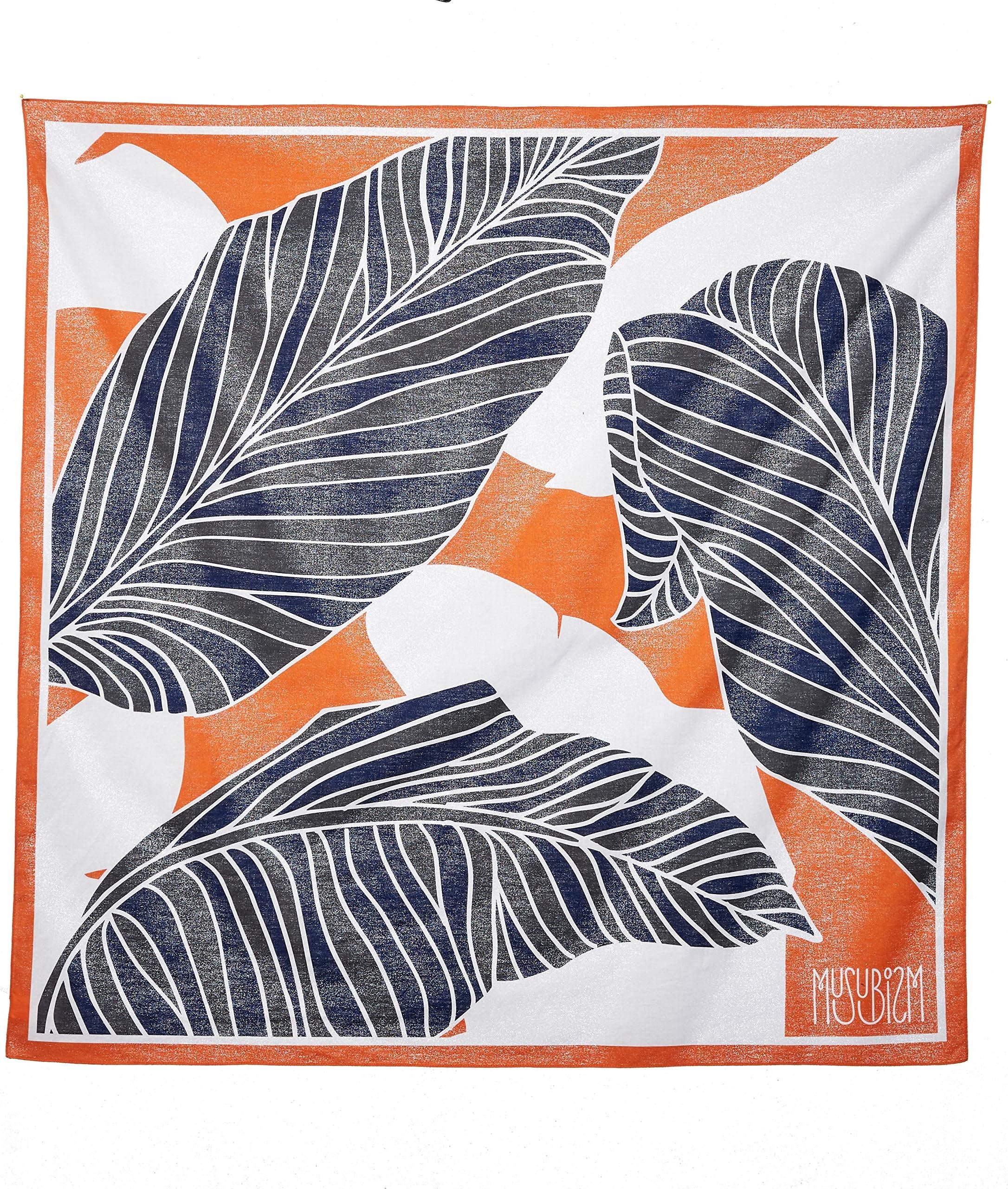 Musubism Furoshiki Wrapping Cloth - Large Eco Bag Reusable Gift Wrap, 100% Japanese Cotton, 100x100 cm, Versatile Fabric for Bento Box Wrapping, Gifts, and Travel, Yellow Floral Pattern