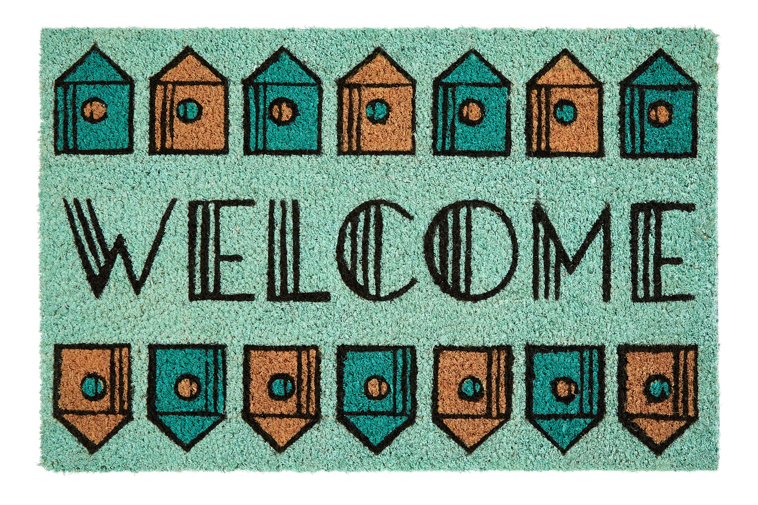 Premier Housewares Welcome Home Doormat - Light Green - 100cm diameter