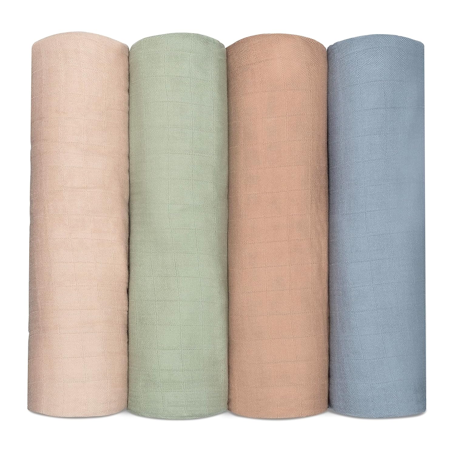 Baby Pacifiers, 5 Pack and Muslin Swaddle Blankets Pack of 4 Bundled by Comfy Cubs