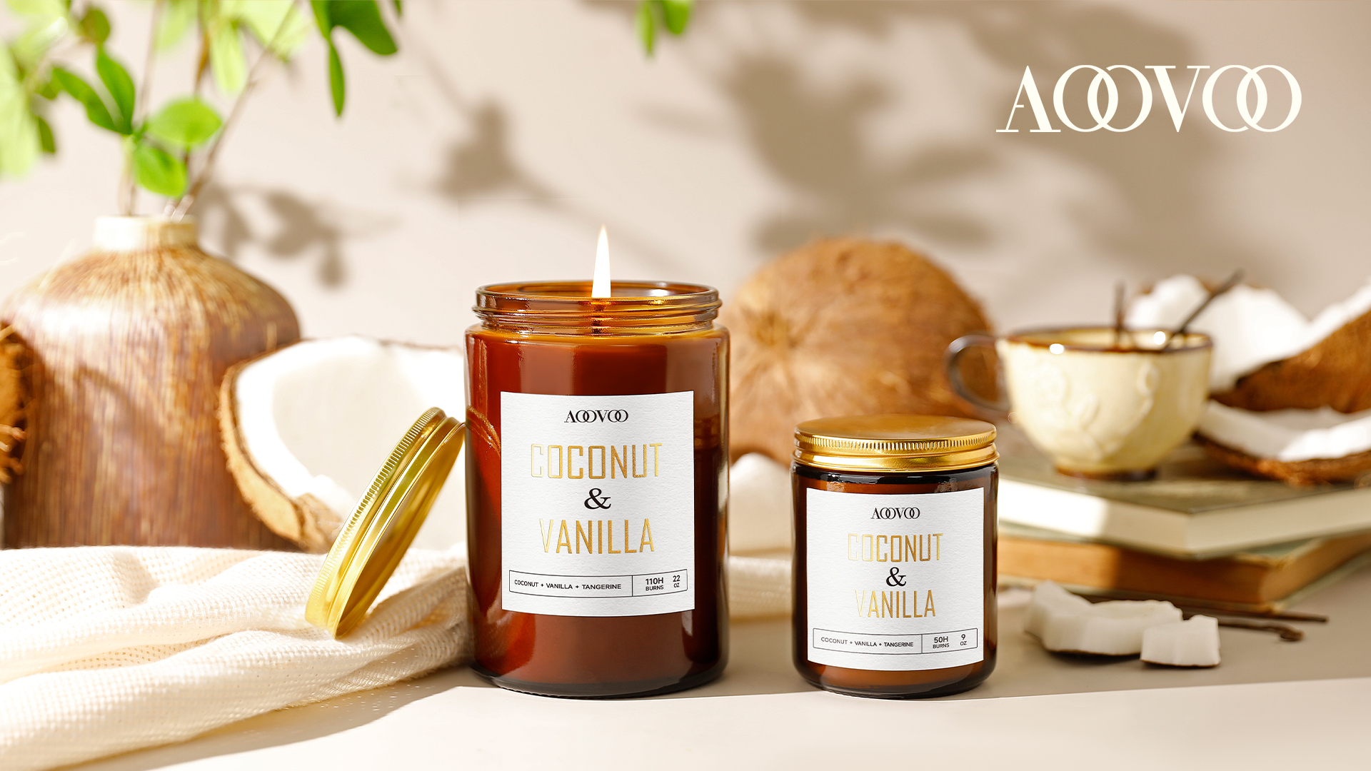 AOOVOO-Vanilla-Coconut-Candle-Vanilla-Candle-Scented-Candles-Soy-Candles-Aromatherapy-Candle-Soy-Wax-Candle-Candle-for-Home-Scented-9oz