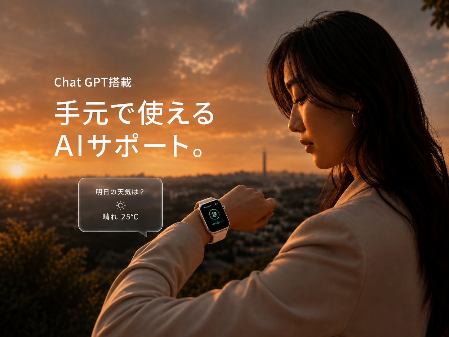 新品同様 omi Wearable ChatGPT 正規品 Amazon | スマートウォッチ Smart Watch【chatgpt対応2026最新