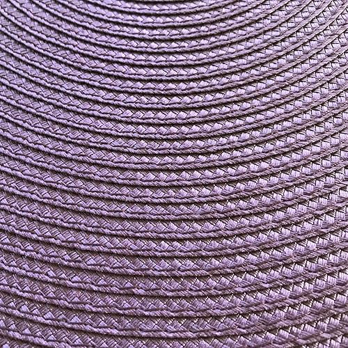 Miniatura 3 de CAIT CHAPMAN HOME COLLECTION Juego de 6 manteles individuales redondos de plástico de polipropileno trenzado (púrpura)