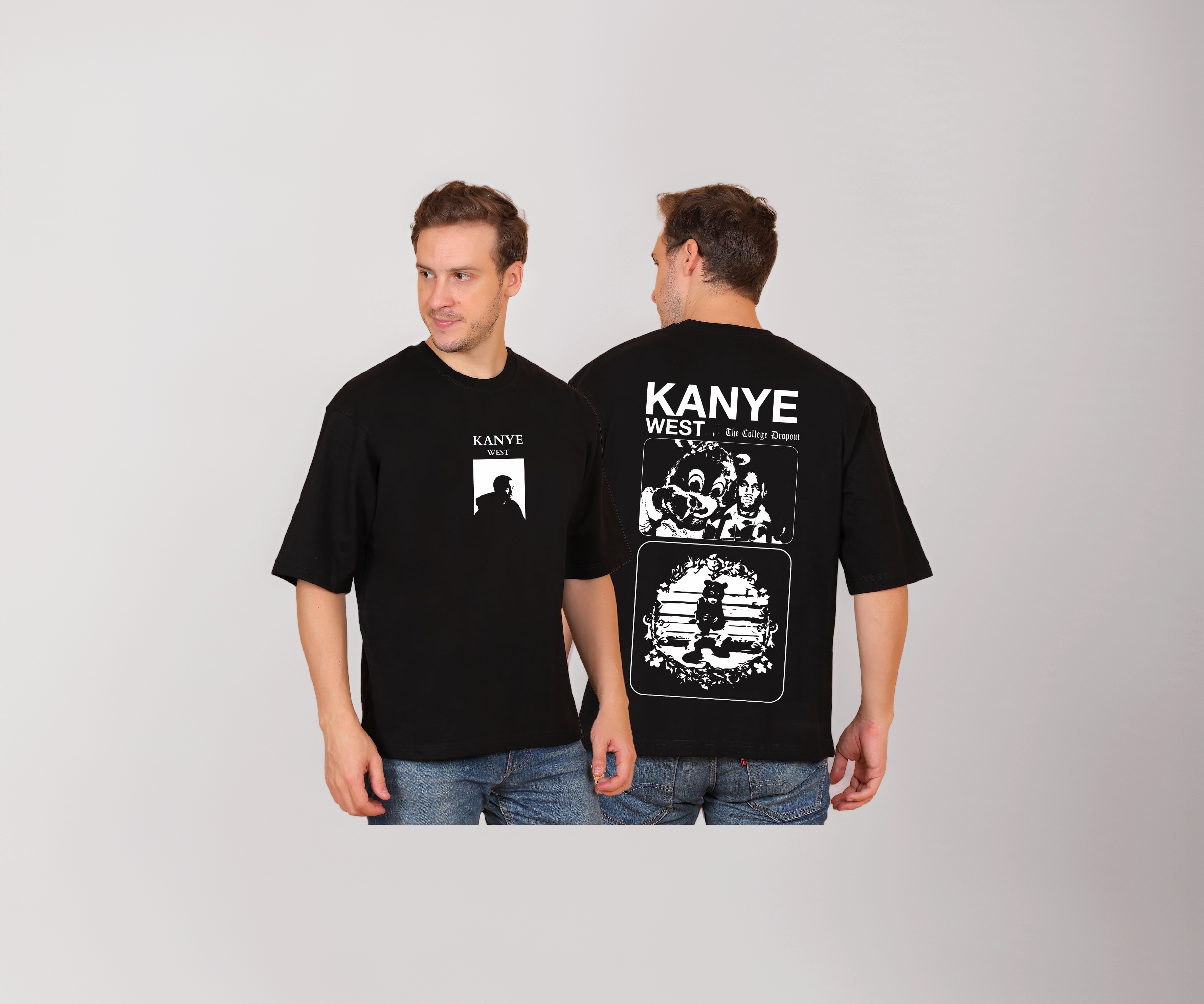 ほたるKANYE WEST COLLEGE DROPOUT TEE Buy AWARA BACHA Kanye West The College Dropout Oversized Black