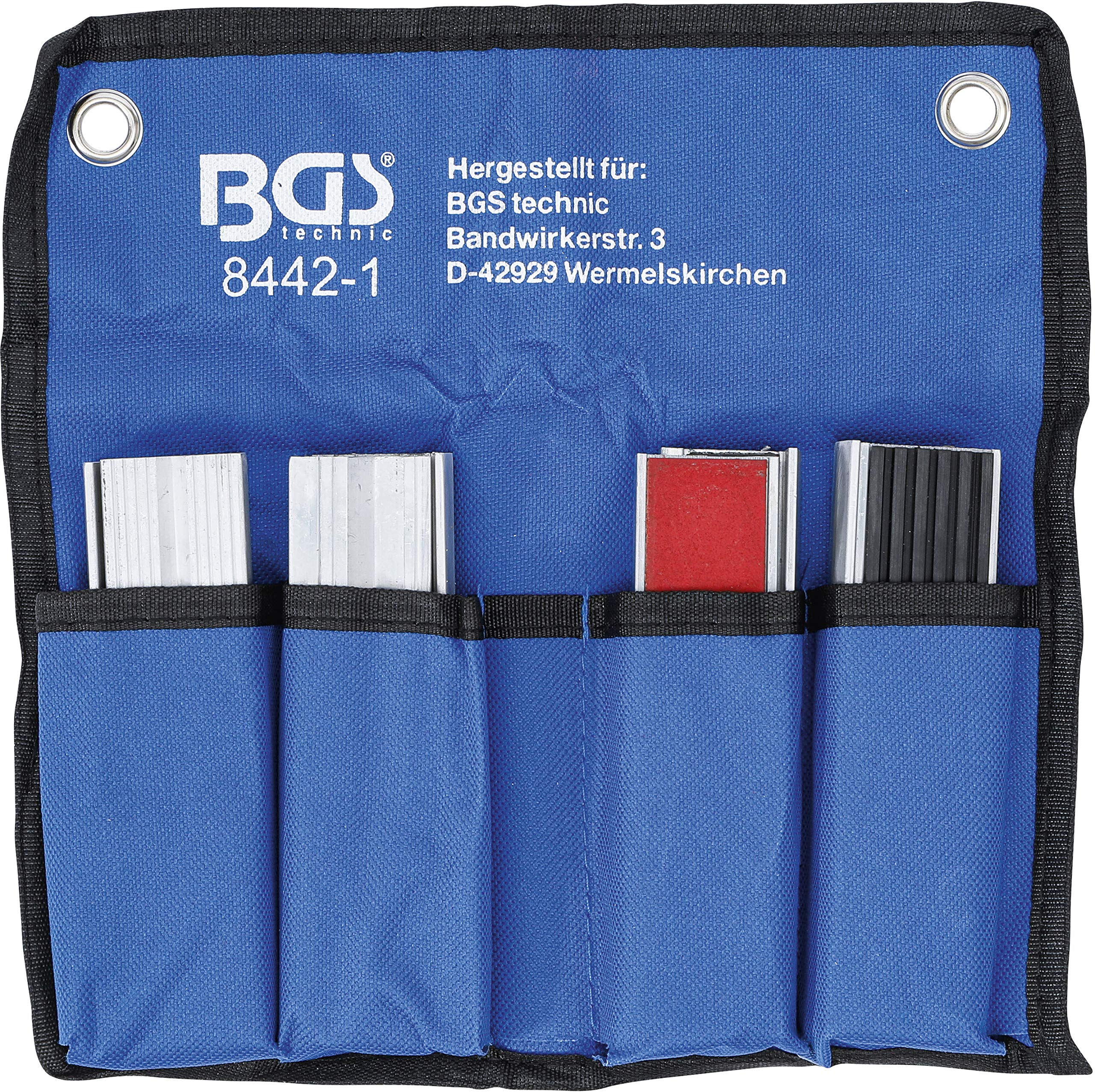 BGS 8442-1 | Jeu de mors de protection pour étau | aluminium | 125 mm | 8 pièces