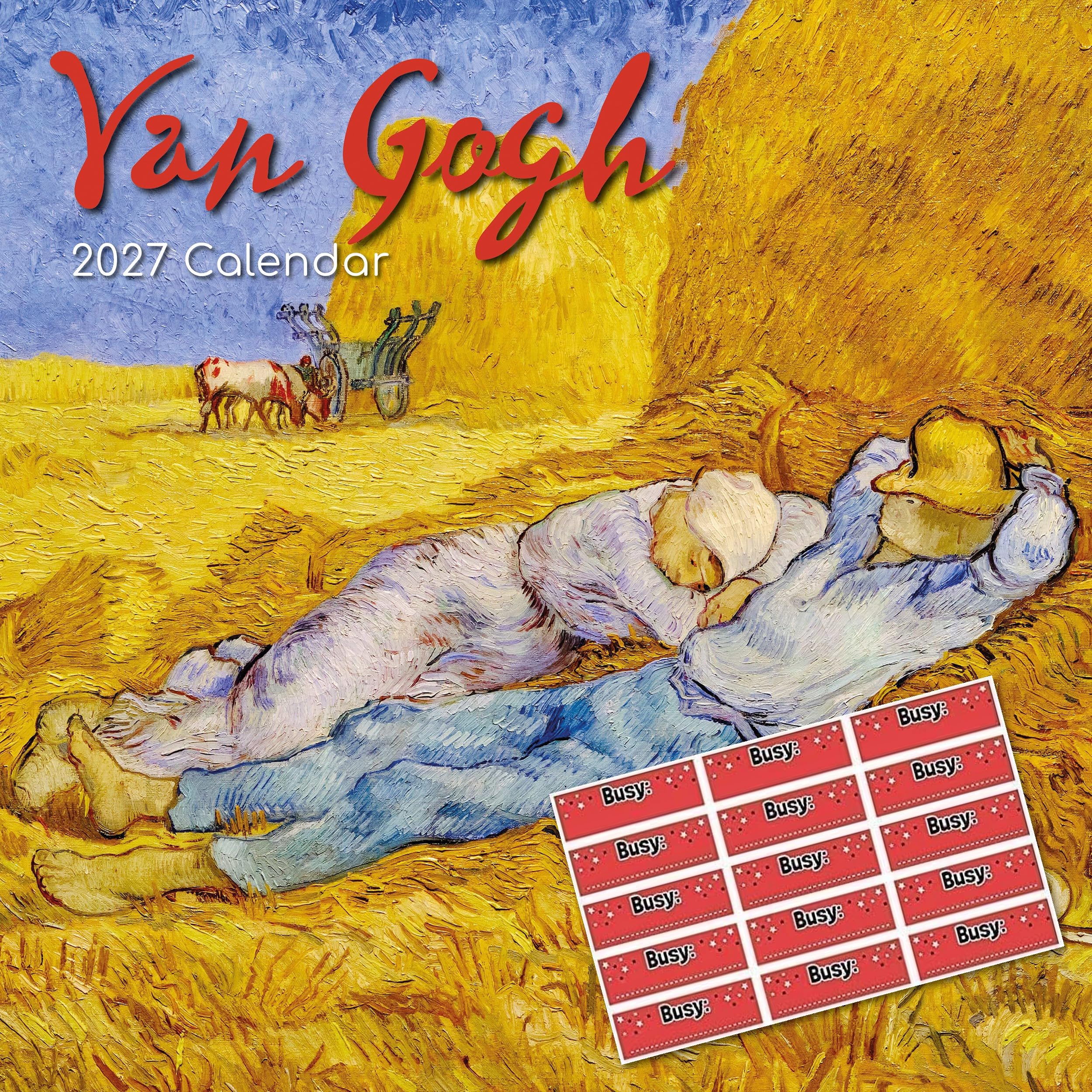 TGSC | Van Gogh 2027 Calendar with Planner Stickers | Home & Office Planner