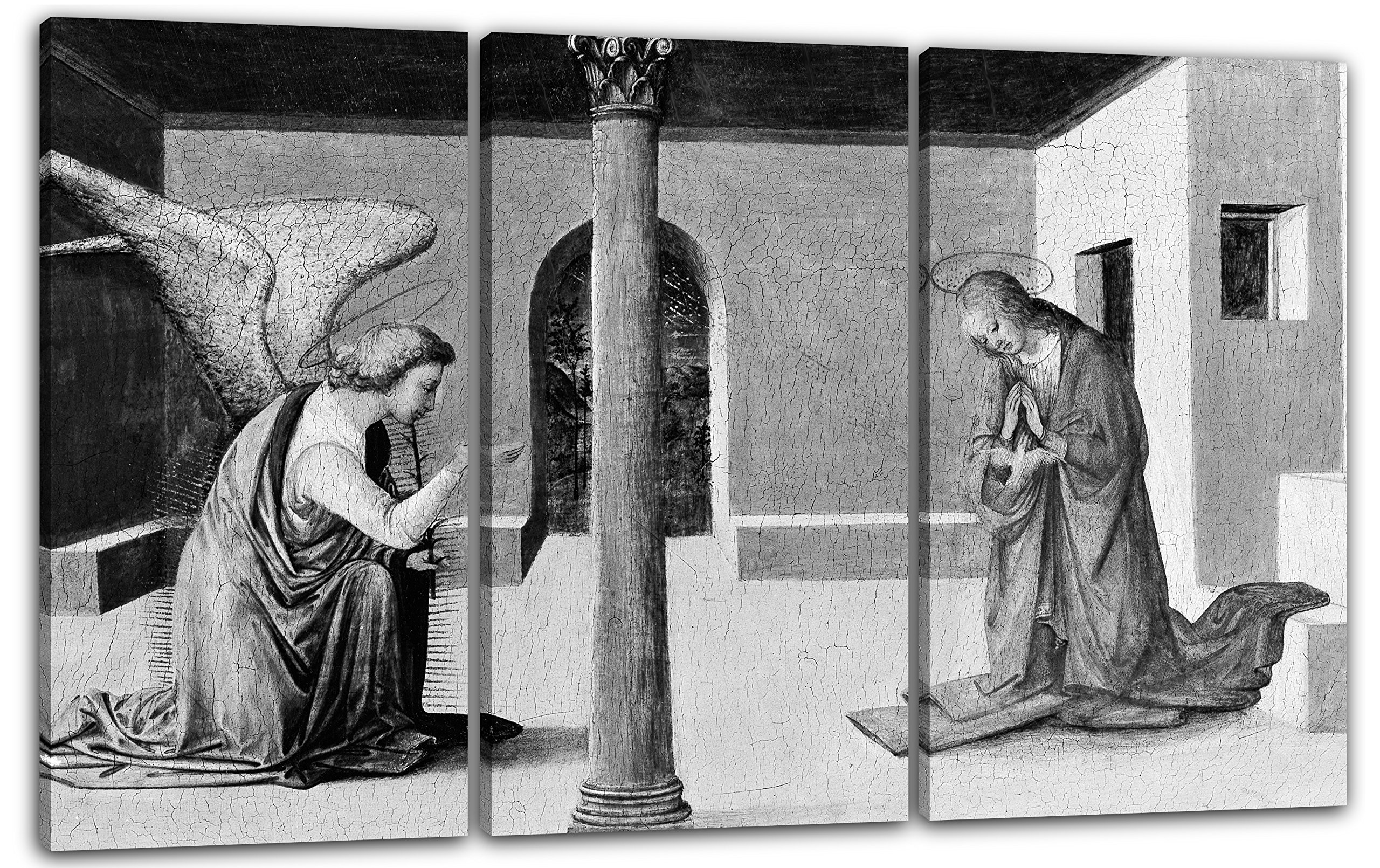 Printed Paintings Impresión sobre Lienzo 3 Partes(120x80cm): Taller de Fra Filippo Lippi - La Anu