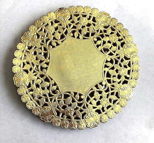 Miniatura 6 de 100 piezas de oro redondo Lancaster Doileis, 6 pulgadas