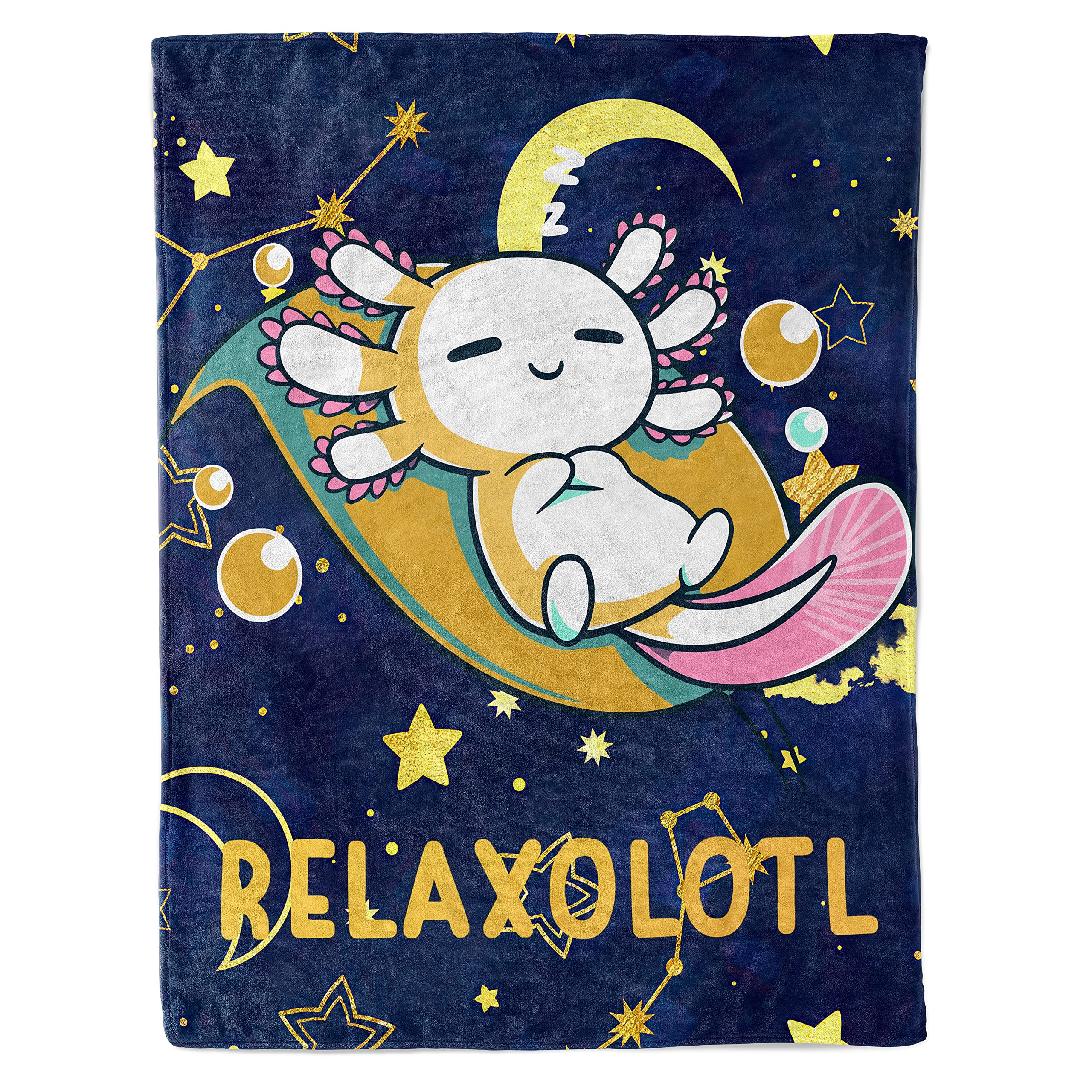 Relaxolotl Flannel Blanket 60"x50" - Style1 60"x50"