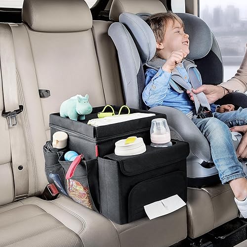 Miniatura 7 de Organizador y enfriador para automóvil exterior de tela Oxford duradera y forro impermeable, almacenamiento portátil para automóvil y caja térmica