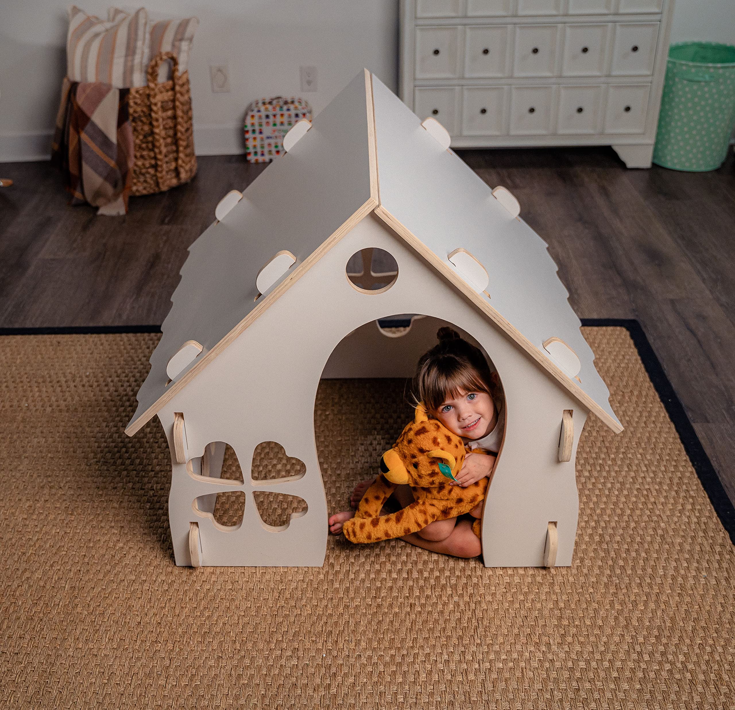 Buy Avenlur Indoor Wooden Playhouse Designed Montessori Tent, Waldorf